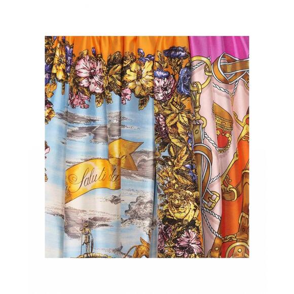 NEW MOSCHINO women\'s scarf print skirt in multi